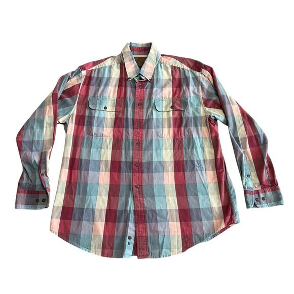 DUCK HEAD Mens XL Madris Plaid Long Sleeve Button Up Shirt - Picture 1 of 3